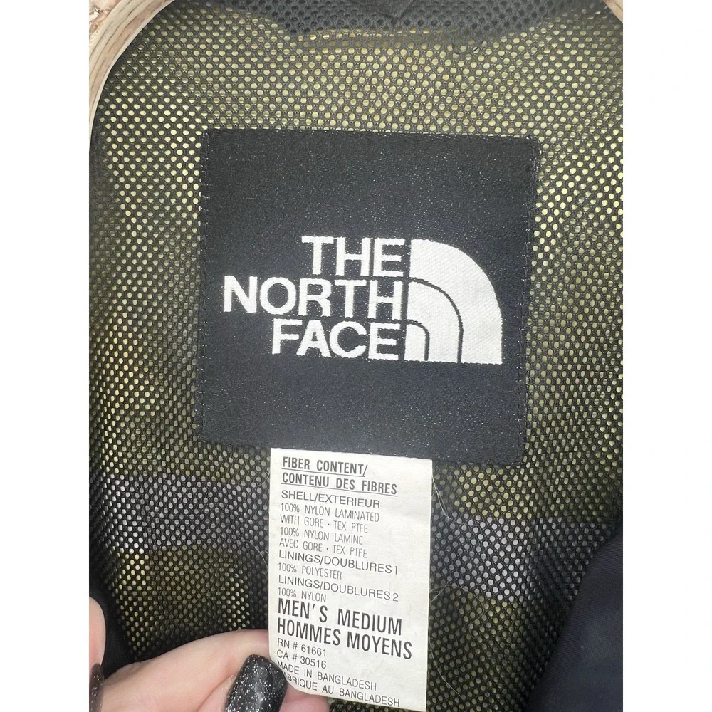 Vtg The North Face Mens Medium Goretex Shell Jacket Blue Black 90's Nylon